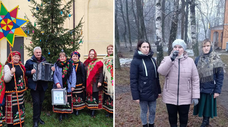 Артисти Березівської громади наколядували на допомогу ЗСУ 13300 гривень