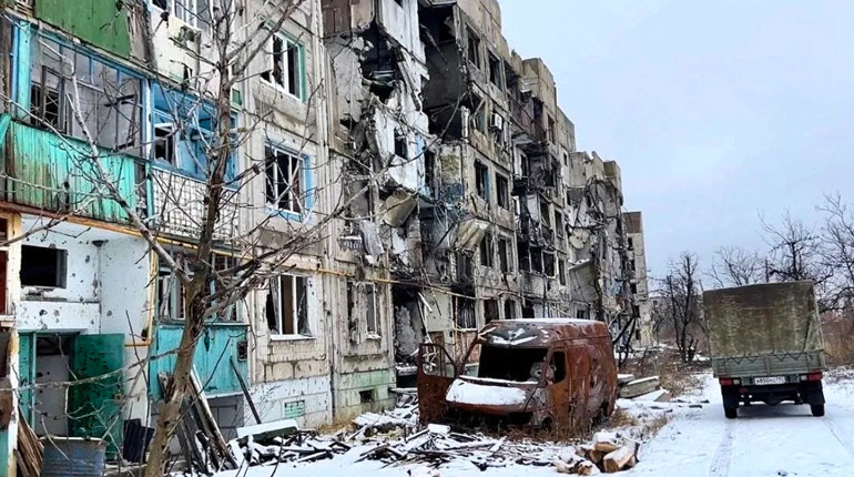 Окупована Луганщина. Пропагандисти показали, як нині виглядає зруйнована Тошківка
