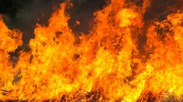 Через ворожі обстріли виникла пожежа в Оріхові