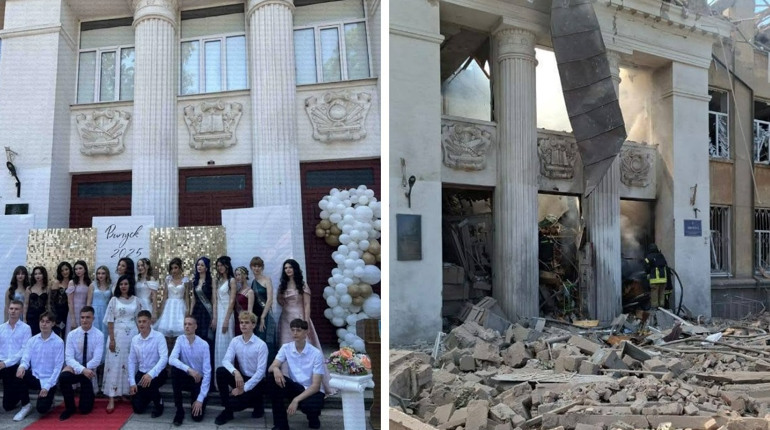 Ракетний удар по ліцею в Білгород-Дністровському: загинули завуч і завгосп. Є поранені підлітки