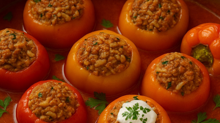Рецепт дня: фаршировані перці з рисом і овочами