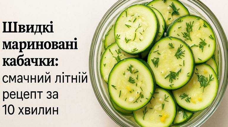 Рецепт дня: швидкі мариновані кабачки за 10 хвилин