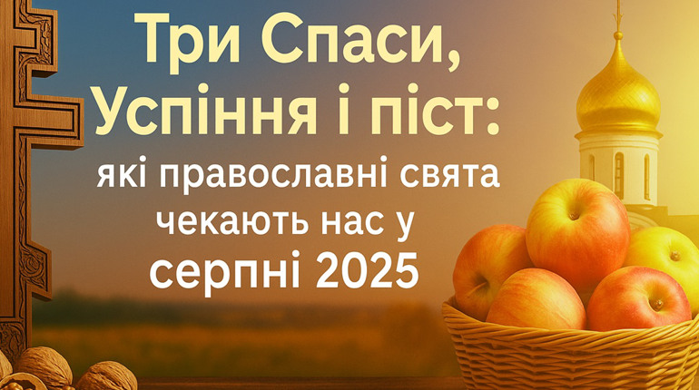 Три Спаси, Успіння і піст: які православні свята чекають нас у серпні 2025