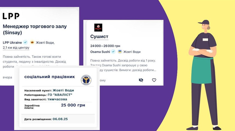 Жовті Води робота: актуальні вакансії тижня з конкурентними зарплатами