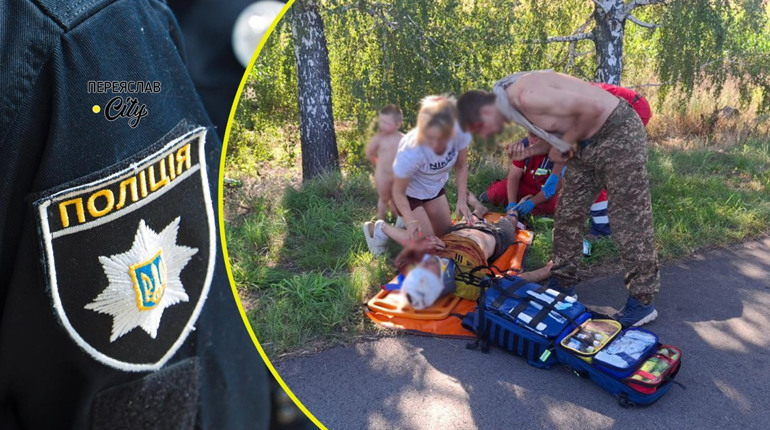 Нетверезий водій злетів у кювет на Переяславщині: у салоні були дорослі і дитина