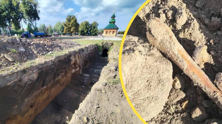 У Переяславі на території колишнього монастиря викопали траншею і вирили людські кістки: що каже мер
