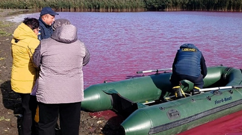 Вода в ставку на Одещині стала яскраво-червоною: екологи шукають причину