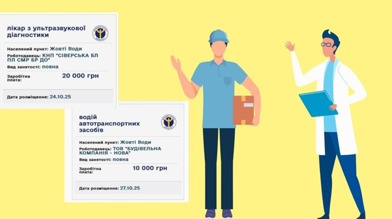 Нові вакансії у Жовтих Водах: від кухаря до маркетолога — зарплати до 50 тисяч