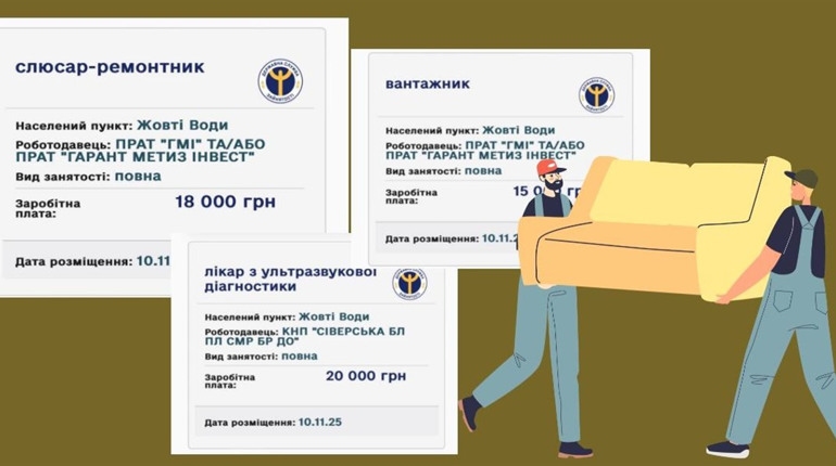 Хто зараз потрібен роботодавцям у Жовтих Водах: 50+ вакансій і зарплати до 70 000 грн