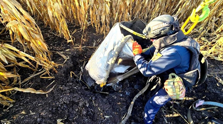 На Ніжинщині в кукурудзяному полі знайшли частину ракети «Іскандер»