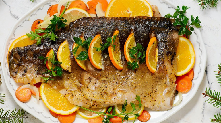 Запечений короп з апельсинами та овочами: покроковий рецепт