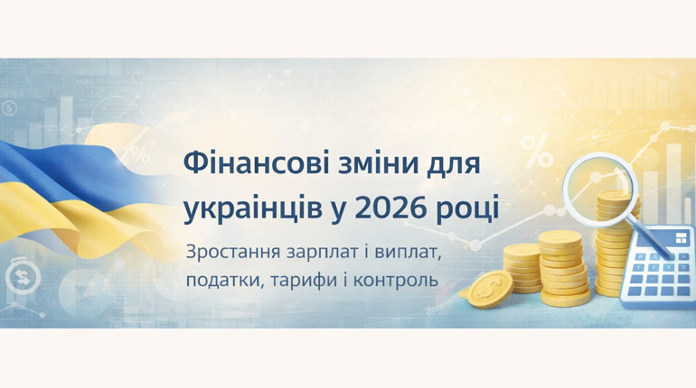 Фінансові зміни для українців у 2026 році: що варто знати