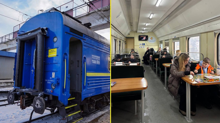 У Бориспільському районі на період блекауту працюють "Вагони незламності" від Укрзалізниці