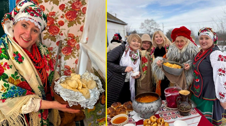 Світлиця "Дві сестриці" на Масницю зібрала друзів спільноти "Українки" з артисткою Оксаною Пекун