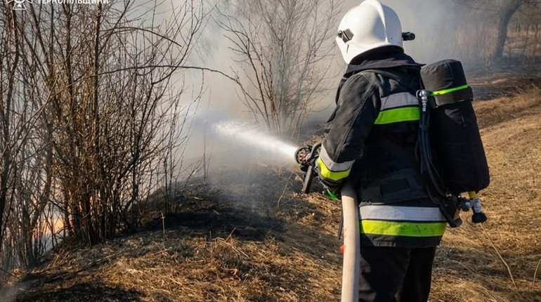 На Кременеччині спалахнула масштабна пожежа в екосистемі
