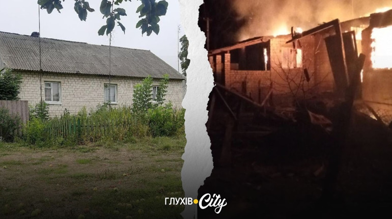 Росіяни ударом дрона спалили дім у селі Янівка Березівської громади