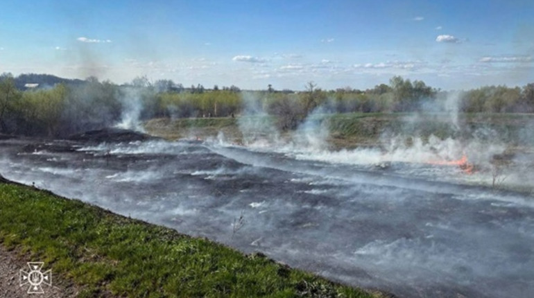 За добу на Черкащині вигоріло понад 7 гектарів сухостою: рятувальники ліквідували численні пожежі