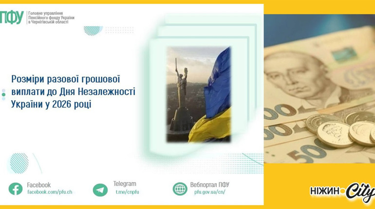 Розміри разової грошової виплати до Дня Незалежності України у 2026 році