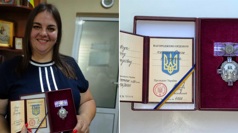 «Ми були останньою надією для куп’янчан»: парамедикиню Олену Левчук нагородили орденом княгині Ольги