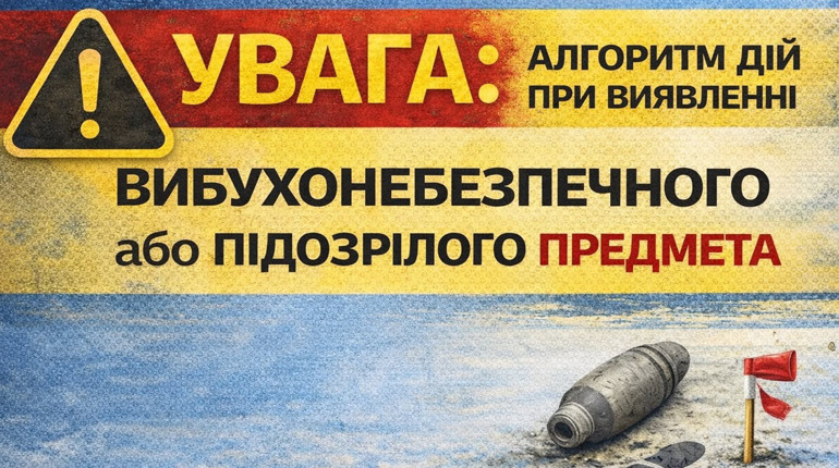 Відстань рятує життя: алгоритм дій при виявленні вибухонебезпечних предметів