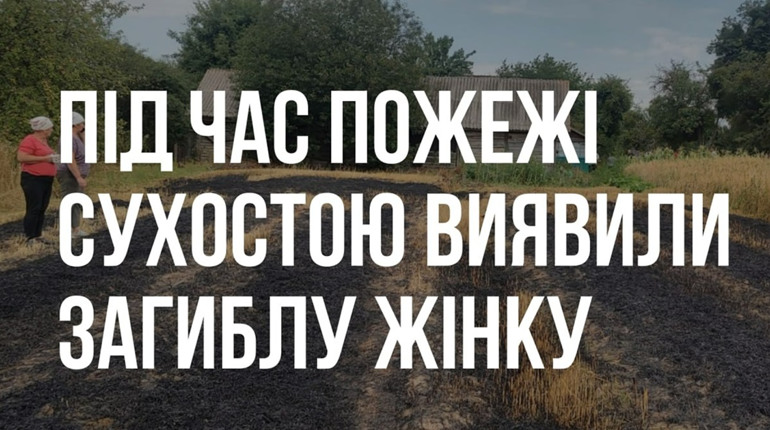 На Звягельщині під час пожежі сухої рослинності виявили загиблу жінку