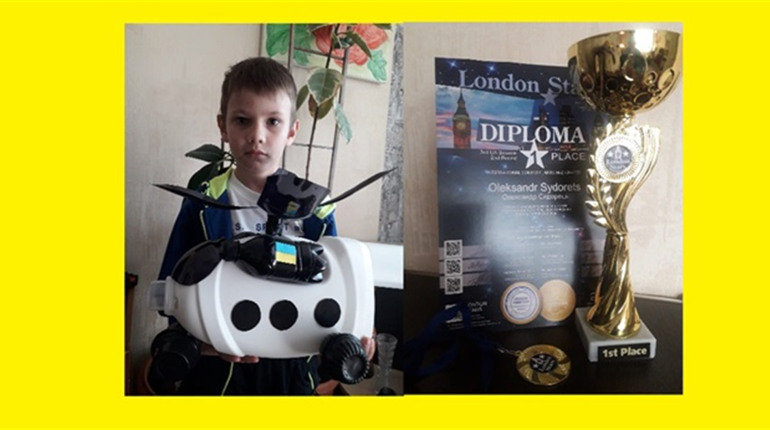 Юний ніжинець створив «Гелікоптер для ЗСУ» та переміг у Міжнародному конкурсі