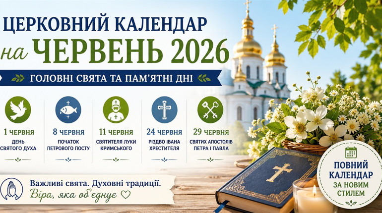 Головні православні свята червня 2026: коли Івана Хрестителя та Петра і Павла