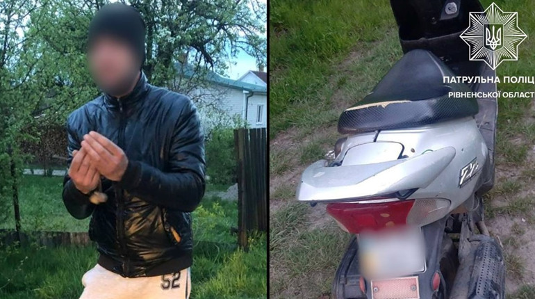 Напідпитку, без шолома й права керувати: у Сарнах зупинили скутериста