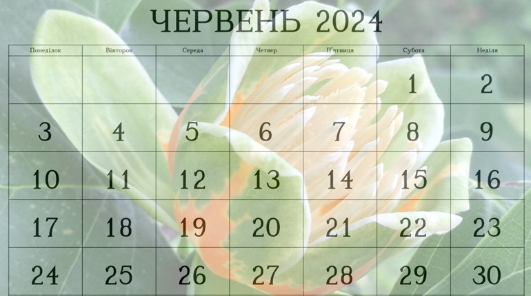 Календар свят: Які державні, професійні та релігійні свята уманці відзначатимуть у червні