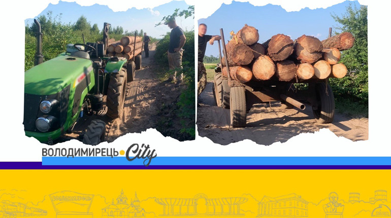 У Дібрівську поліцейські вилучили трактор та лісопродукцію без документів. Що загрожує власнику?