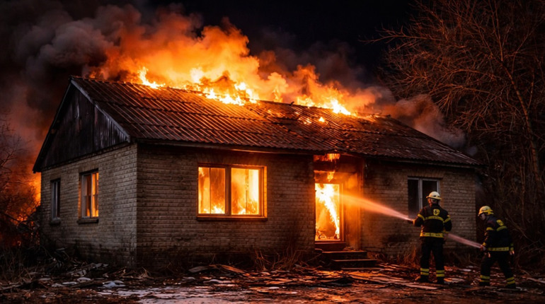 У Сосниці через коротке замикання сталася пожежа в житловому будинку