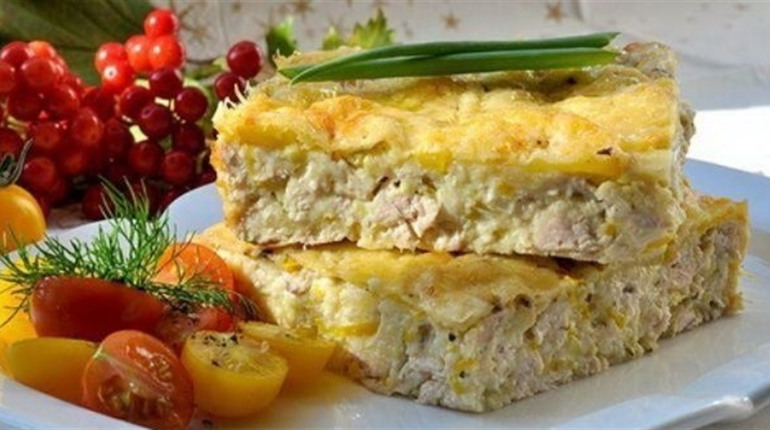 Рецепт дня: макаронна запіканка з курячим філе та кабачком