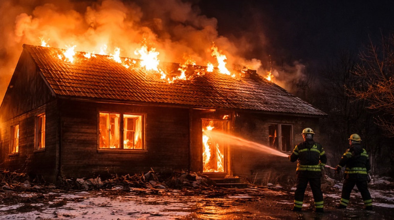 У Корюківці вночі сталася пожежа житлового будинку