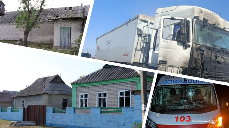 Ворог б’є дронами Петропавлівську громаду: під вогнем автівки та карета швидкої допомоги (ВІДЕО)