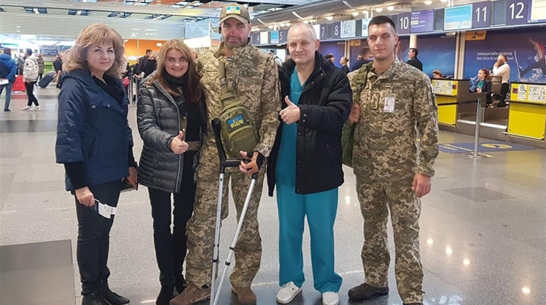Кіцманчанин Анатолій Сенищ, який був поранений в зоні АТО, проходить реабілітацію у Нью-Йорку