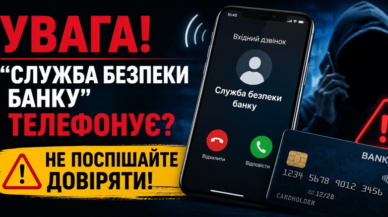 «Служба безпеки банку»? Не поспішайте вірити! Як працює одна з найпоширеніших шахрайських схем