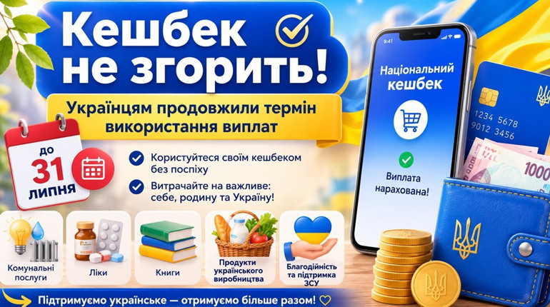 Кешбек не згорить: українцям продовжили термін використання виплат до 31 липня