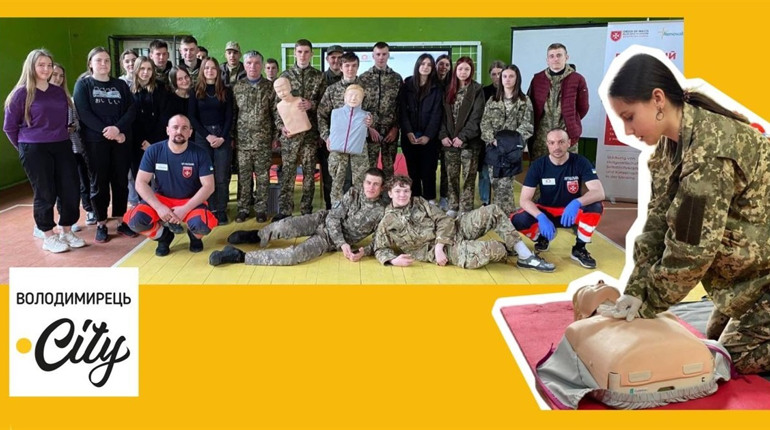 Для учнів Полицького ліцею "Мальтійська служба" провела курс з першої домедичної допомоги