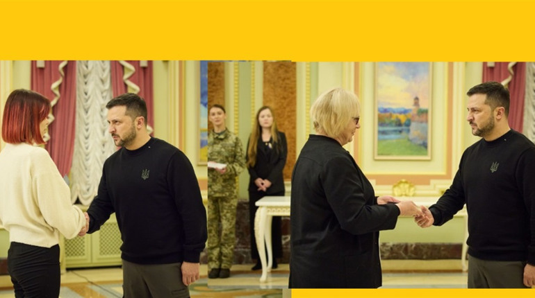 ПРЕЗИДЕНТ ВРУЧИВ СІМ'ЯМ ЗАГИБЛИХ НІЖИНСЬКИХ ГЕРОЇВ СЕРТИФІКАТИ НА КВАРТИРИ