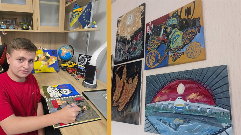 Юний художник чортків’янин – Дмитро Мороз: мистецтво крізь біль та надію