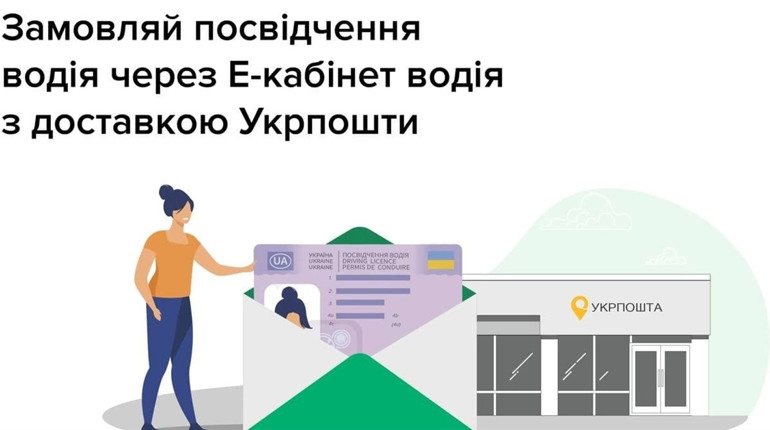 Звягельчани зможуть забирати замовлене посвідчення водія на Укрпошті