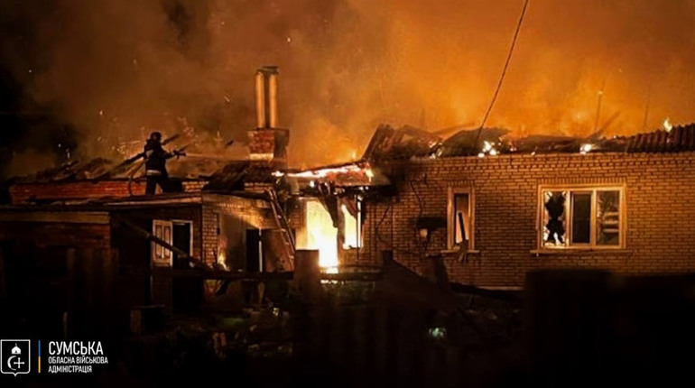 15 дронів атакували Охтирку: постраждали 14 людей, серед них троє дітей