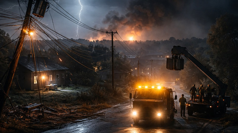 У Менській громаді відключення світла: причина — атака рф та негода