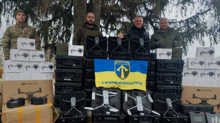 Новокаховська МВА допомогла бійцям 57-ої бригади придбати БПЛА