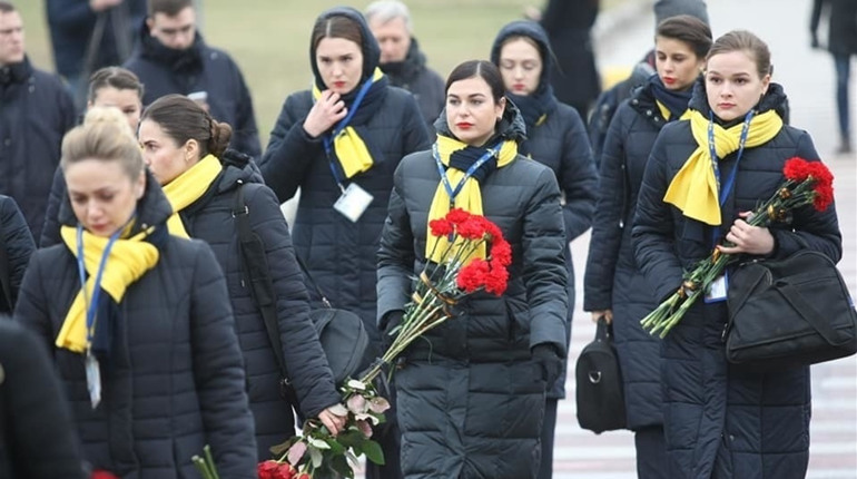 У «Борисполі» прощаються із загиблими у авіакатастрофі поблизу Тегерана українцями