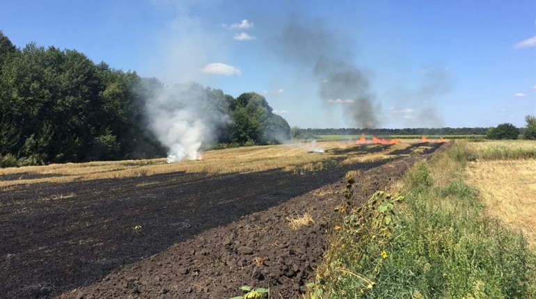 У Голендрах та Герасимівці горіла стерня на полі