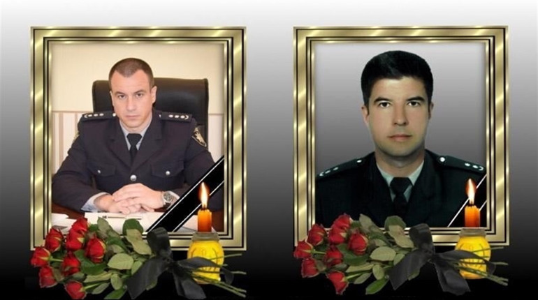 Прощання із загиблими поліцейськими тривало кілька годин