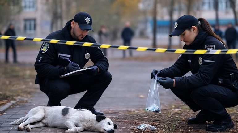 У Південноукраїнську розслідують можливе отруєння тварини: поліція звертається по допомогу свідків