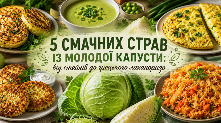 Що приготувати з молодої капусти: ТОП-5 простих і смачних рецептів