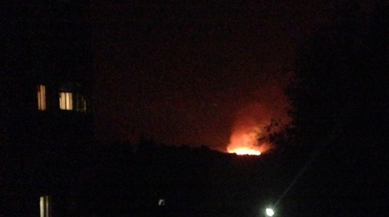 Недалеко от Попасной горело поле